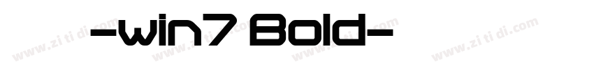 微软雅黑-win7 Bold字体转换